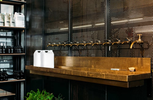The refill station at Real World.