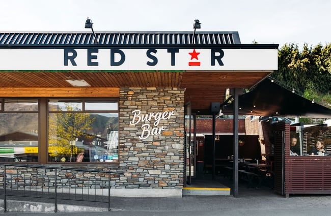 Exterior of Red Star Burger Bar in Wānaka.
