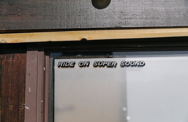 Ride On Super Sound sticker.