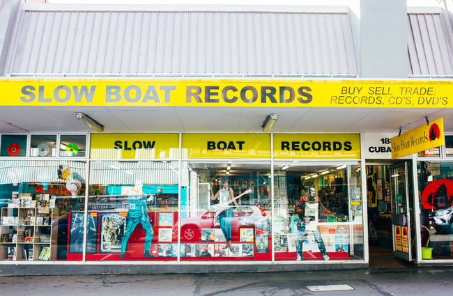 Exterior of Slow Boat Records, Wellington.