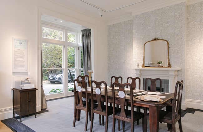 View of the dining room at Kate Sheppard House.