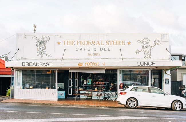 Exterior of The Federal Store, New Plymouth.