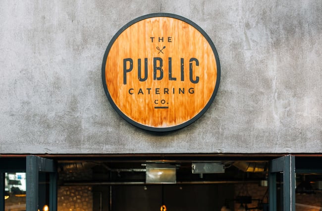 Sign for Public Catering Company, New Plymouth.