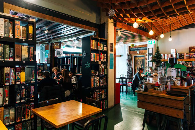 Inside Counter Culture where people are playing board games.