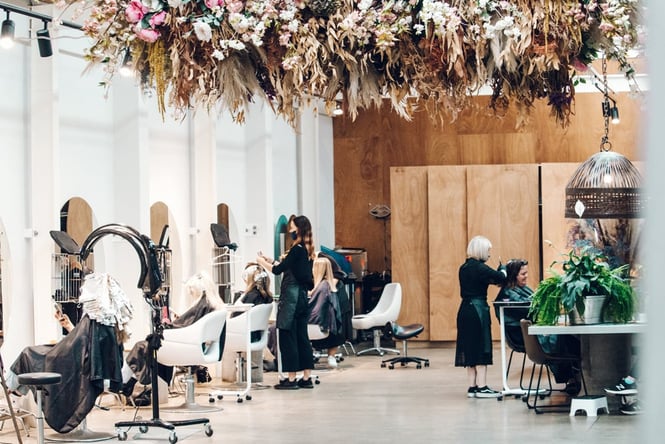 Interior view of GM Hair Gallery in Christchurch.