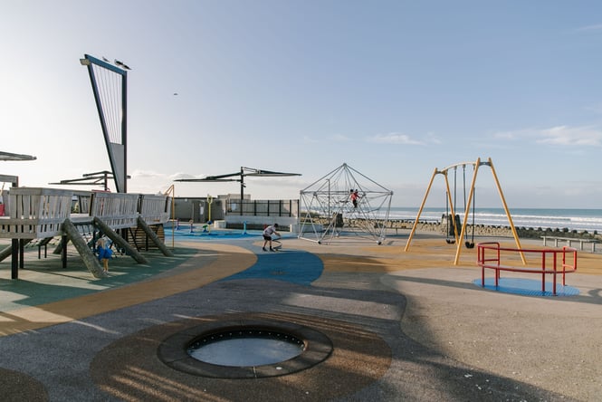 New Brighton playground on a sunny day.
