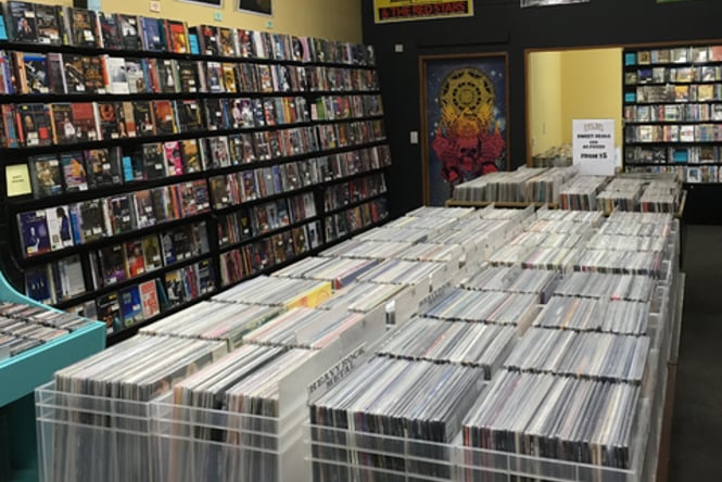 Interior view of Relics record store.
