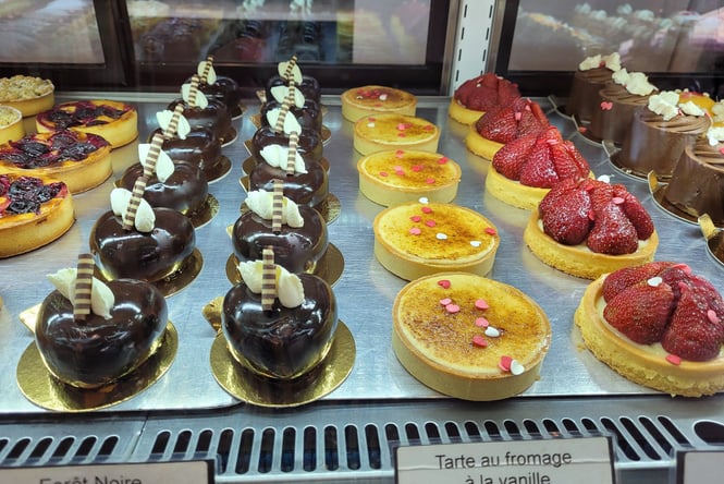 Cabinet of sweet treats at Alexandre Patisserie & Chocolaterie Palmerston North Central