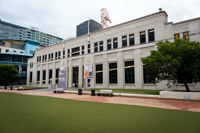 The exterior of the City Gallery building in Wellington.