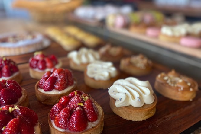A close up of pastries.