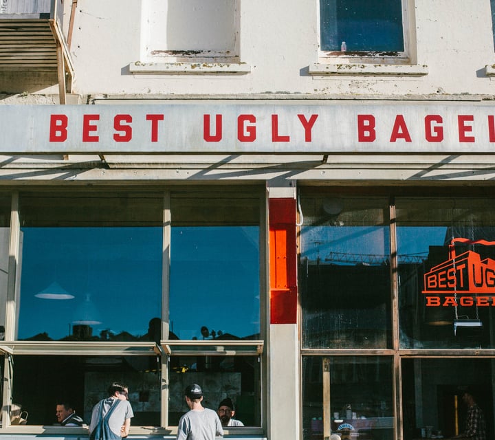 Best Ugly Bagel front sign.