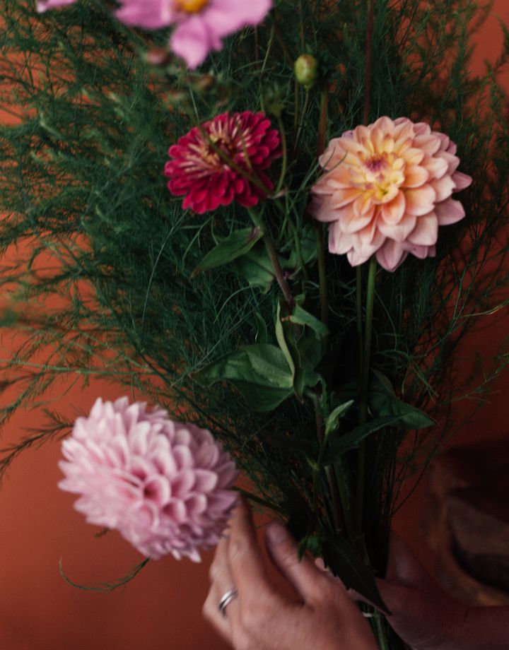 Close up of a bouquet.