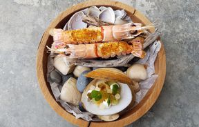 Seafood on a plate.
