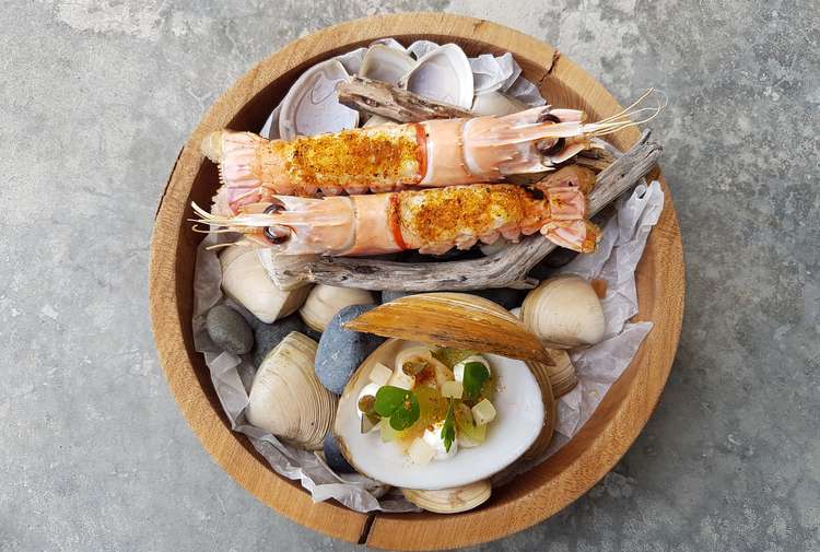 Seafood on a plate.