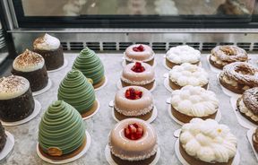 A selection of sweet treats and desserts on display at Atelier Shu, Auckland.