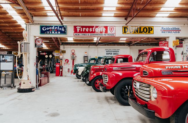 Close up of vintage trucks.