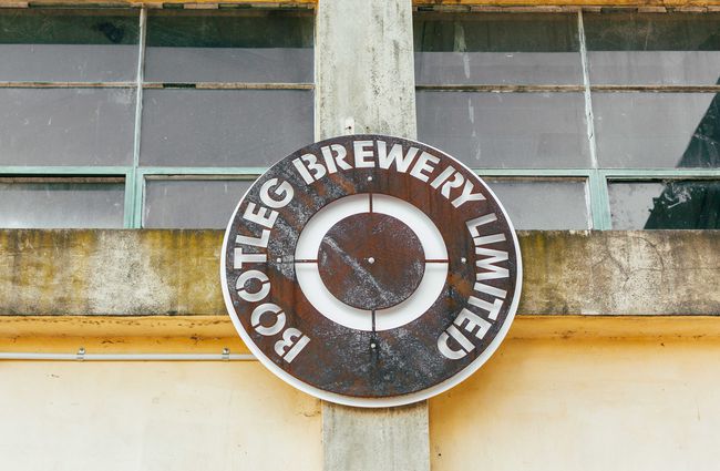 Bootleg Brewery sign.