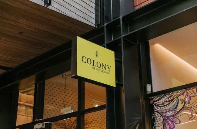 Exterior sign for Colony.