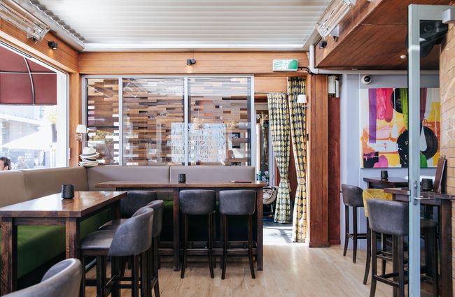 The restaurant interior Fiddlesticks in Christchurch.
