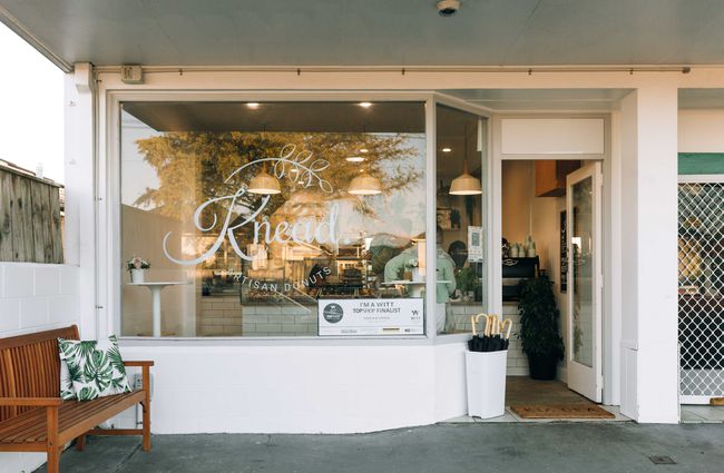 Exterior of Knead Artisan Donuts, New Plymouth.
