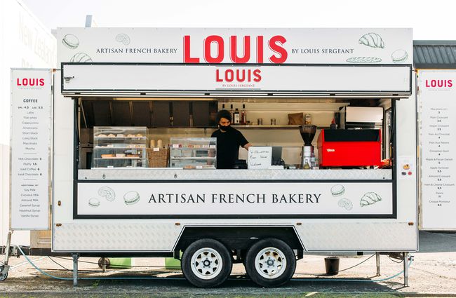Exterior of the Louis by Louis Sergeant food truck in Porirua.