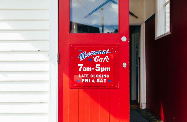 Entrance to Maranui cafe Wellington.