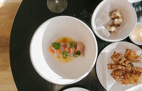 Ceviche on a table with other dishes at Muttonbird, Wānaka.