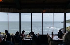 The ocean view from inside the Oyster Cove restaurant.