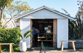 Exterior of Proof and Stock, New Plymouth.