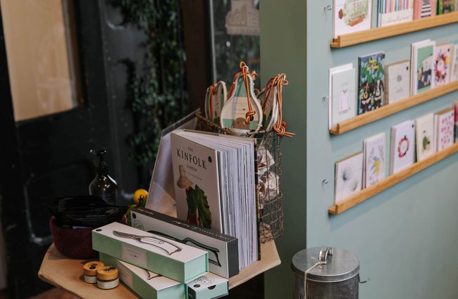Kinfolk book and greeting cards at Red Gallery and Cafe.