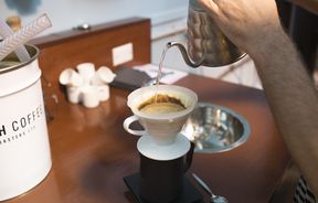 A coffee being made.