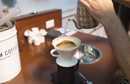A coffee being made.