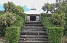Staircase leading up to the entry of The Store Kekerengu, Kaikōura.