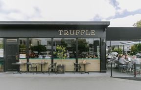 Exterior of Truffle café, Christchurch.
