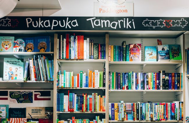 Tamariki selection of books at Vic Books', Wellington.