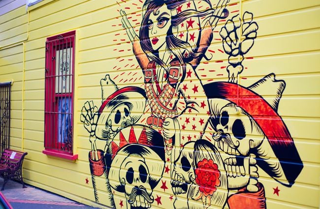 Art on an exterior wall.