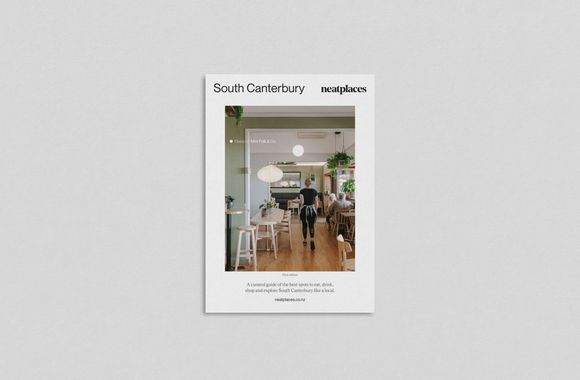 The cover of the South Canterbury Neat Places pocket guide.