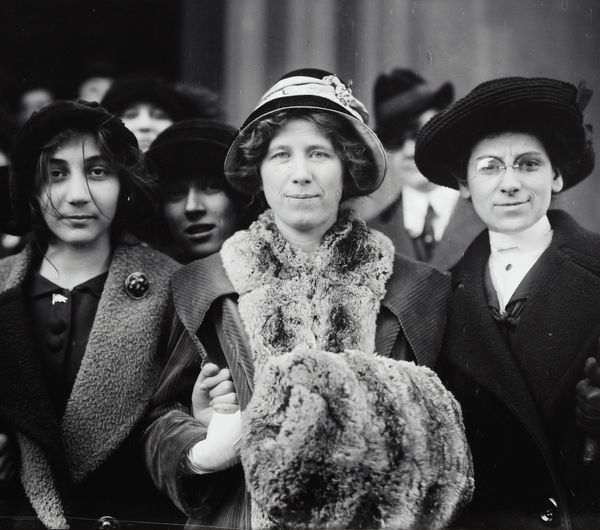 Three women on strike in 1913.