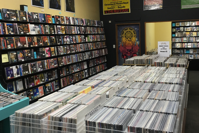 Interior view of Relics record store.