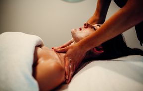 Woman having a spa treatment in Christchurch.