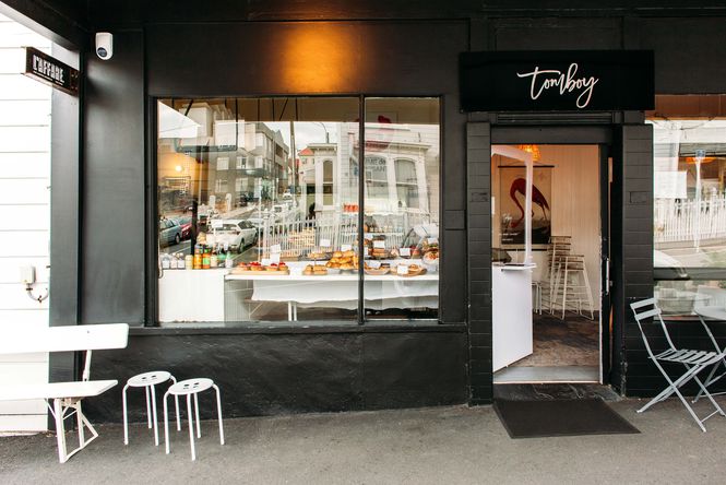 The entrance to Tomboy Cakery.
